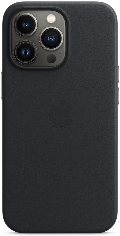 Origineel Apple iPhone 13 Pro Hoesje MagSafe Leather Case Zwart afbeelding 8