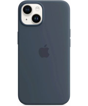 Origineel Apple iPhone 14 Hoesje MagSafe Silicone Case Blauw Hoesjes
