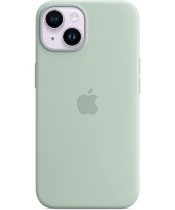 Origineel Apple iPhone 14 Hoesje MagSafe Silicone Case Groen Hoesjes