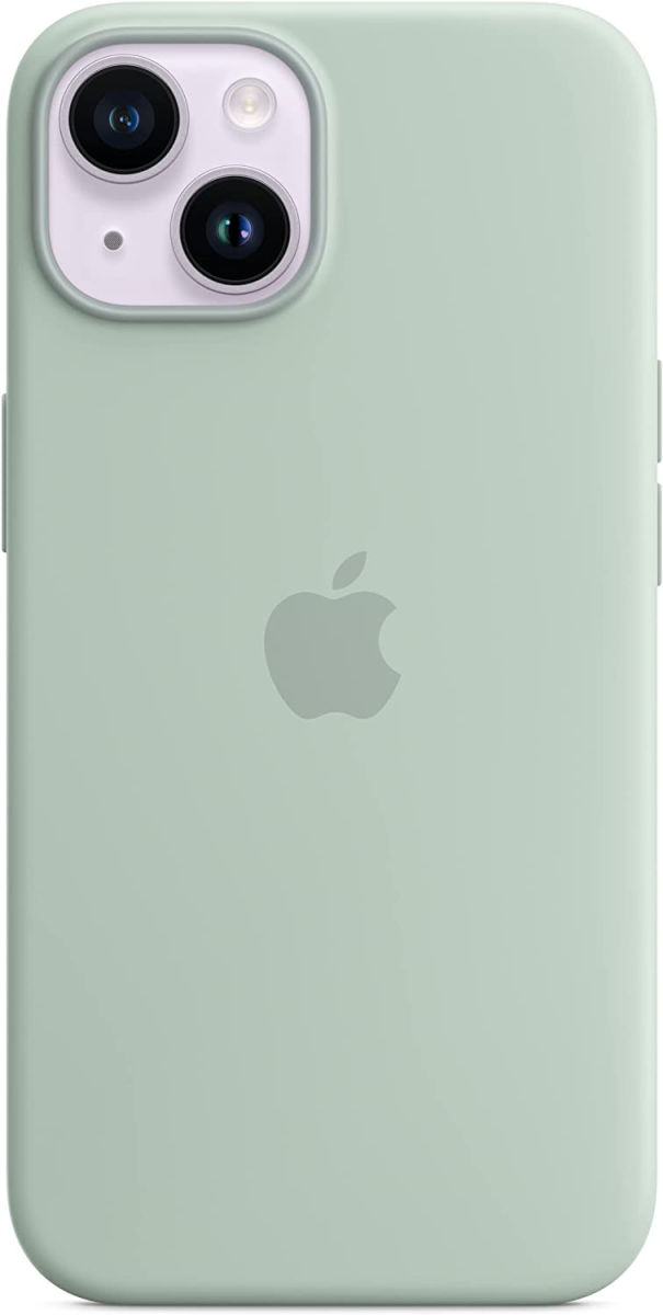 Origineel Apple iPhone 14 Hoesje MagSafe Silicone Case Groen afbeelding 1