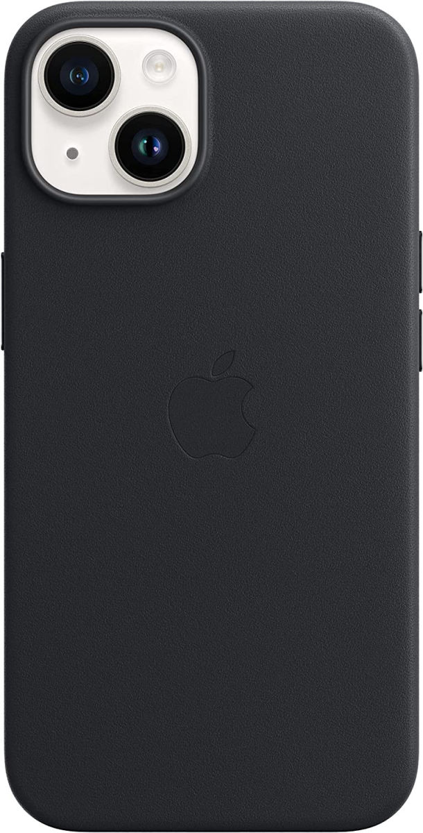Origineel Apple iPhone 14 Hoesje MagSafe Leather Case Zwart afbeelding 1