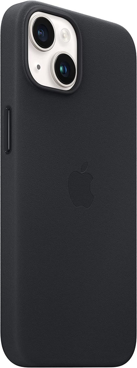 Origineel Apple iPhone 14 Hoesje MagSafe Leather Case Zwart afbeelding 2