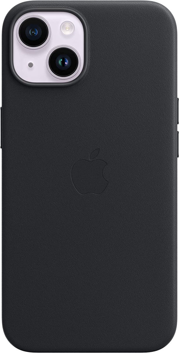Origineel Apple iPhone 14 Hoesje MagSafe Leather Case Zwart afbeelding 4