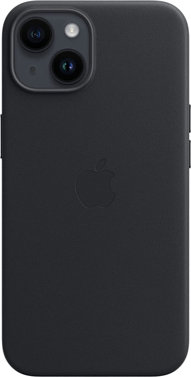 Origineel Apple iPhone 14 Hoesje MagSafe Leather Case Zwart afbeelding 6