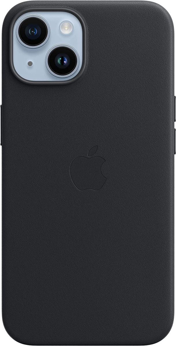 Origineel Apple iPhone 14 Hoesje MagSafe Leather Case Zwart afbeelding 7