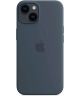 Origineel Apple iPhone 14 Hoesje MagSafe Leather Case Blauw