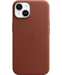Origineel Apple iPhone 14 Hoesje MagSafe Leather Case Bruin