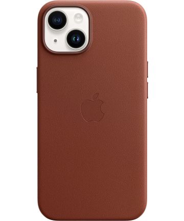 Origineel Apple iPhone 14 Hoesje MagSafe Leather Case Bruin Hoesjes