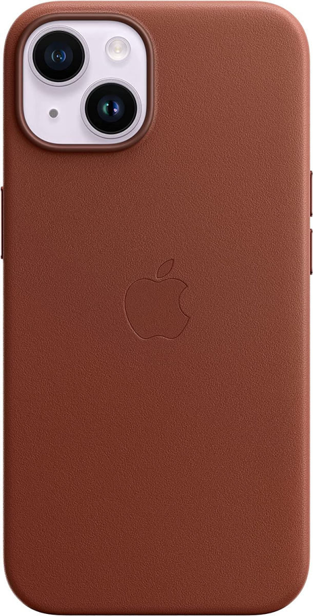 Origineel Apple iPhone 14 Hoesje MagSafe Leather Case Bruin afbeelding 5
