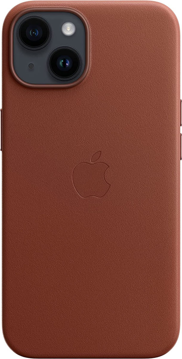 Origineel Apple iPhone 14 Hoesje MagSafe Leather Case Bruin afbeelding 6