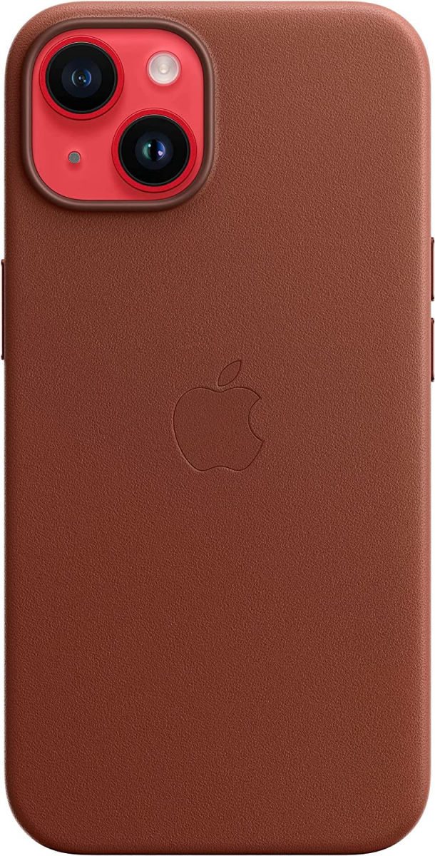 Origineel Apple iPhone 14 Hoesje MagSafe Leather Case Bruin afbeelding 7
