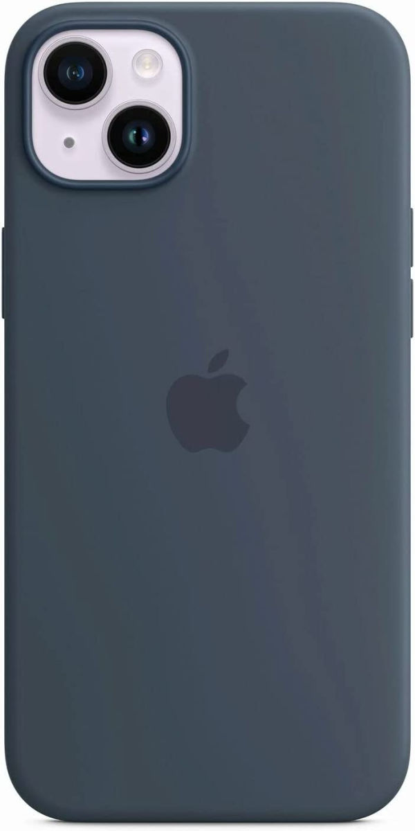 Origineel Apple iPhone 14 Plus Hoesje MagSafe Silicone Case Blauw afbeelding 3