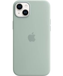 Origineel Apple iPhone 14 Plus Hoesje MagSafe Silicone Case Groen