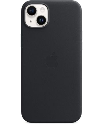 Origineel Apple iPhone 14 Plus Hoesje MagSafe Leather Case Zwart Hoesjes