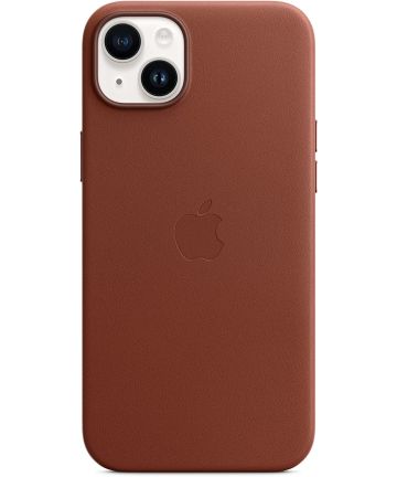 Origineel Apple iPhone 14 Plus Hoesje MagSafe Leather Case Bruin Hoesjes