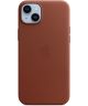 Origineel Apple iPhone 14 Plus Hoesje MagSafe Leather Case Bruin