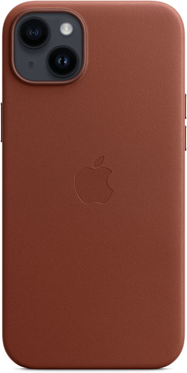 Origineel Apple iPhone 14 Plus Hoesje MagSafe Leather Case Bruin afbeelding 3