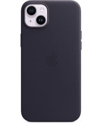 Origineel Apple iPhone 14 Plus Hoesje MagSafe Leather Case Blauw