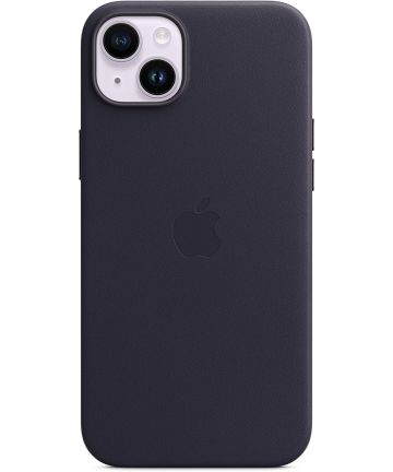 Origineel Apple iPhone 14 Plus Hoesje MagSafe Leather Case Blauw Hoesjes