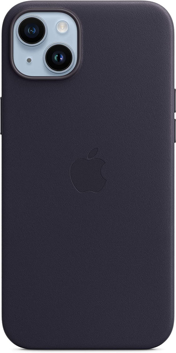 Origineel Apple iPhone 14 Plus Hoesje MagSafe Leather Case Blauw afbeelding 2
