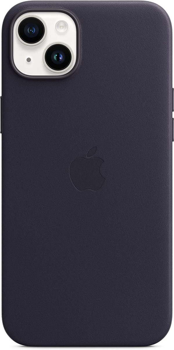 Origineel Apple iPhone 14 Plus Hoesje MagSafe Leather Case Blauw afbeelding 3