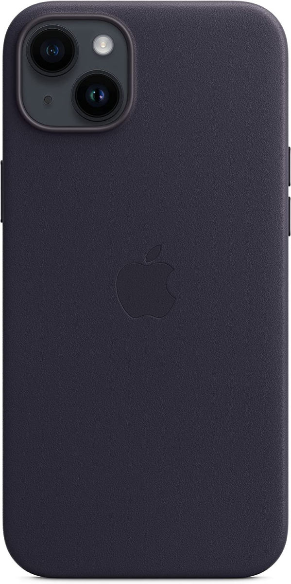 Origineel Apple iPhone 14 Plus Hoesje MagSafe Leather Case Blauw afbeelding 4