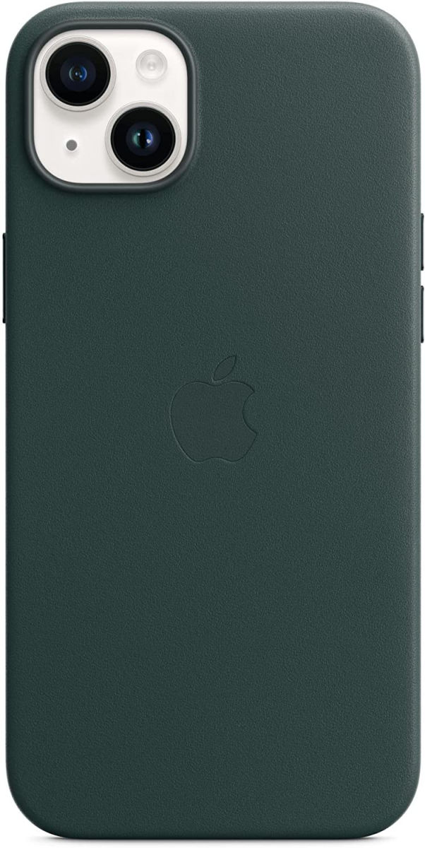 Origineel Apple iPhone 14 Plus Hoesje MagSafe Leather Case Groen afbeelding 1