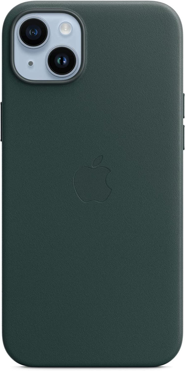 Origineel Apple iPhone 14 Plus Hoesje MagSafe Leather Case Groen afbeelding 2