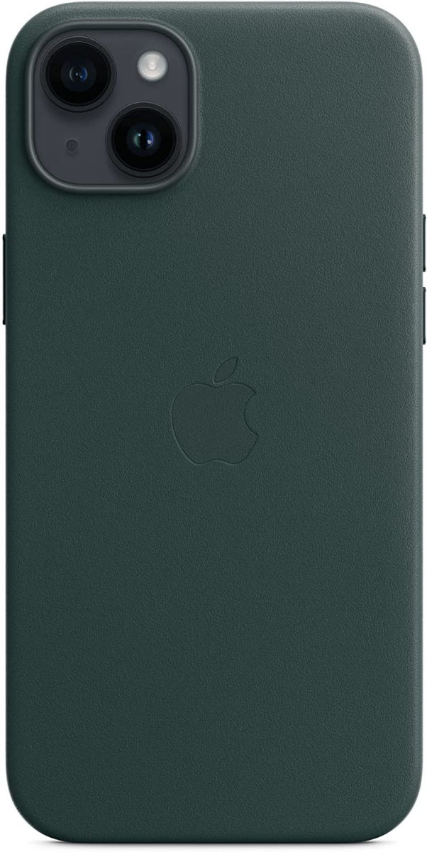 Origineel Apple iPhone 14 Plus Hoesje MagSafe Leather Case Groen afbeelding 3