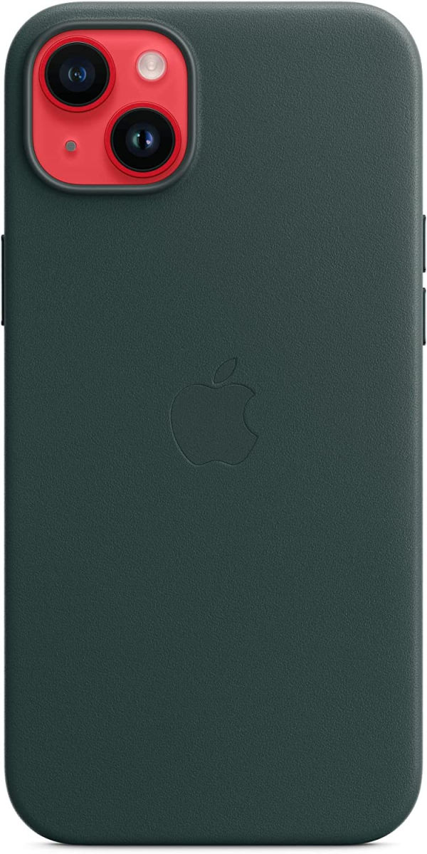 Origineel Apple iPhone 14 Plus Hoesje MagSafe Leather Case Groen afbeelding 5