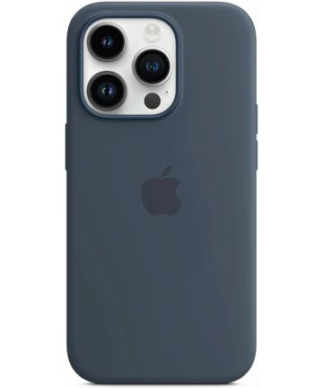 Origineel Apple iPhone 14 Pro Hoesje MagSafe Silicone Case Blauw Hoesjes