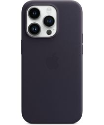 Origineel Apple iPhone 14 Pro Hoesje MagSafe Leather Case Blauw