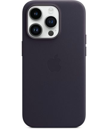 Origineel Apple iPhone 14 Pro Hoesje MagSafe Leather Case Blauw Hoesjes