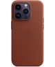 Origineel Apple iPhone 14 Pro Hoesje MagSafe Leather Case Bruin