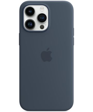 Origineel Apple iPhone 14 Pro Max Hoesje MagSafe Silicone Case Blauw Hoesjes