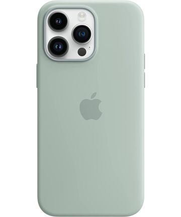 Origineel Apple iPhone 14 Pro Max Hoesje MagSafe Silicone Case Groen Hoesjes
