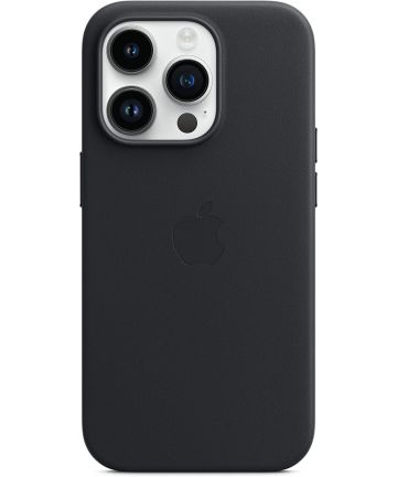 Origineel Apple iPhone 14 Pro Max Hoesje MagSafe Leather Case Zwart Hoesjes