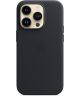 Origineel Apple iPhone 14 Pro Max Hoesje MagSafe Leather Case Zwart