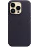 Origineel Apple iPhone 14 Pro Max Hoesje MagSafe Leather Case Blauw