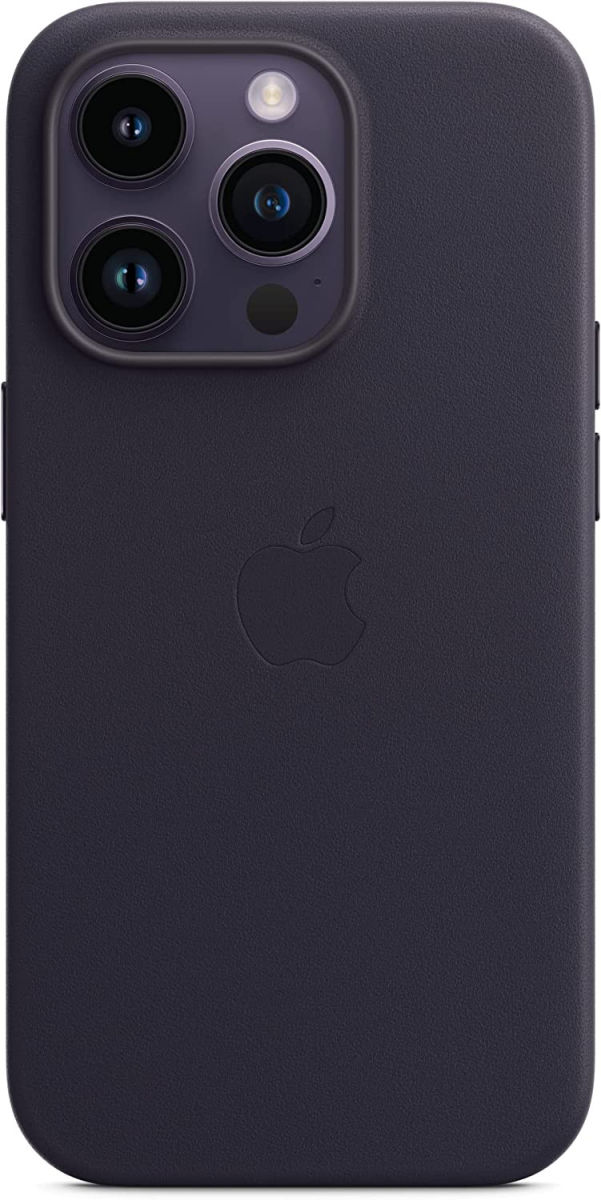 Origineel Apple iPhone 14 Pro Max Hoesje MagSafe Leather Case Blauw afbeelding 2