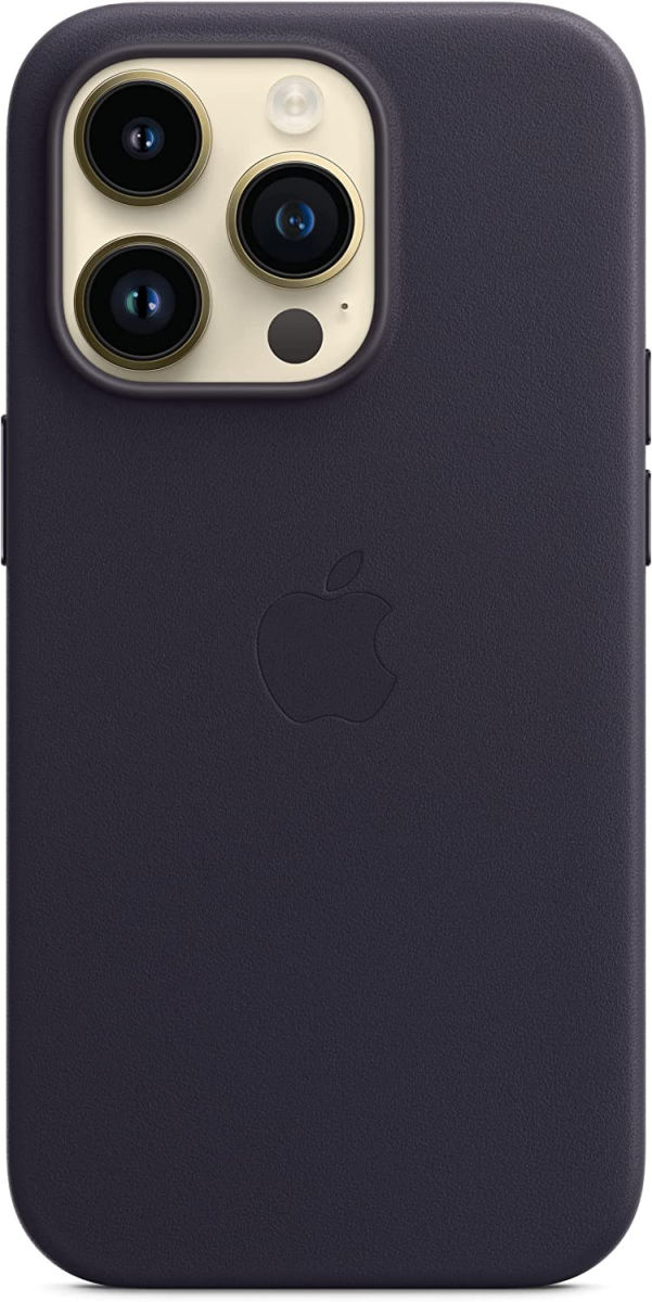 Origineel Apple iPhone 14 Pro Max Hoesje MagSafe Leather Case Blauw afbeelding 3