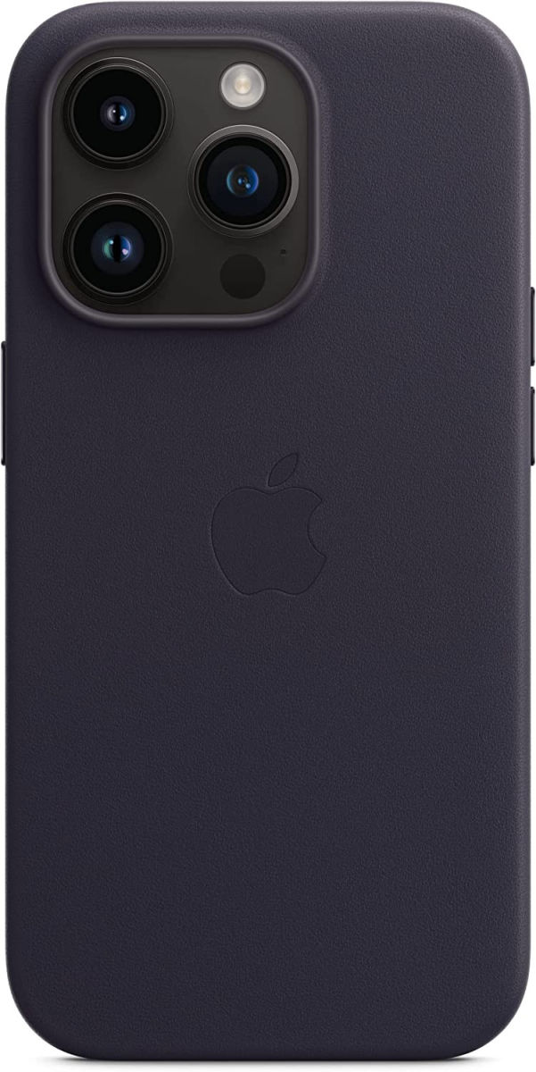 Origineel Apple iPhone 14 Pro Max Hoesje MagSafe Leather Case Blauw afbeelding 4