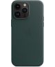 Origineel Apple iPhone 14 Pro Max Hoesje MagSafe Leather Case Groen