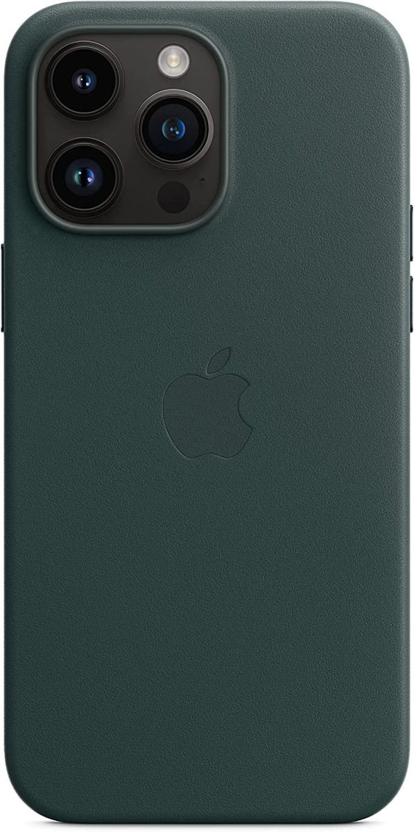 Origineel Apple iPhone 14 Pro Max Hoesje MagSafe Leather Case Groen afbeelding 2