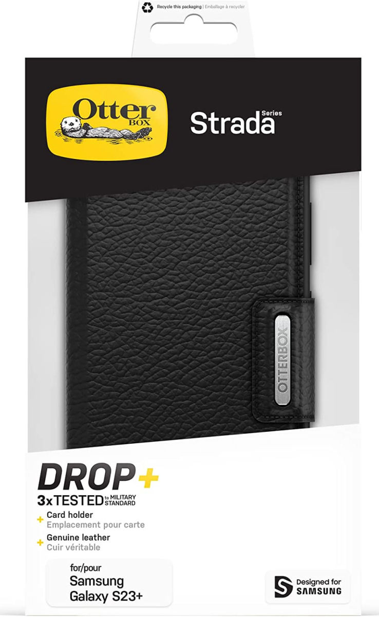 OtterBox Strada Samsung Galaxy S23 Plus Hoesje Leer Book Case Zwart afbeelding 6