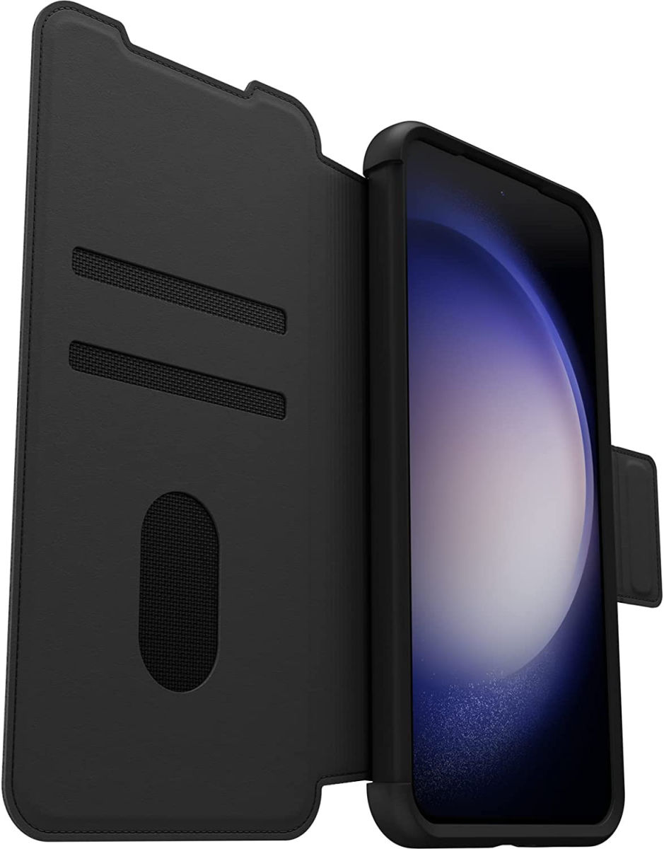 OtterBox Strada Samsung Galaxy S23 Plus Hoesje Leer Book Case Zwart afbeelding 2