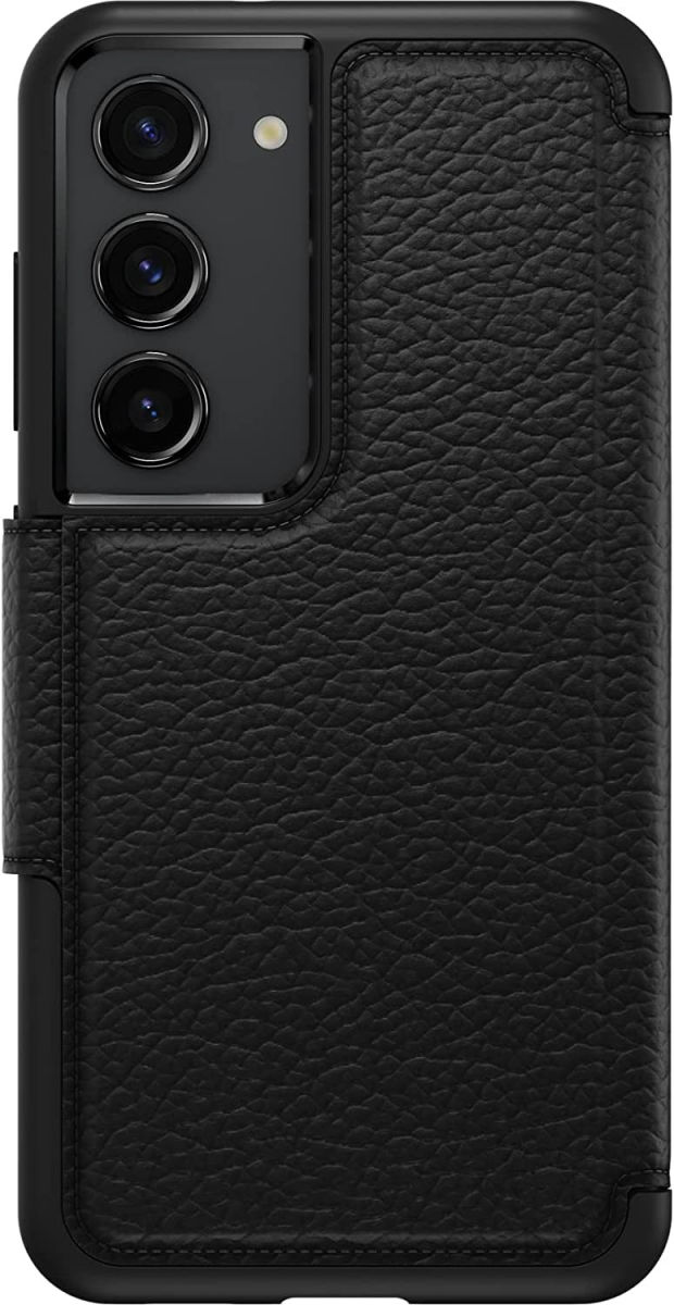 OtterBox Strada Samsung Galaxy S23 Hoesje Echt Leer Book Case Zwart afbeelding 3