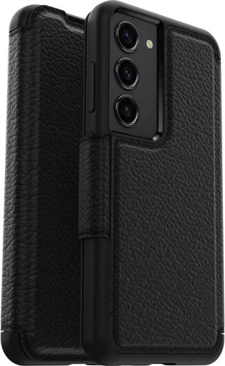 OtterBox Strada Samsung Galaxy S23 Hoesje Echt Leer Book Case Zwart afbeelding 1