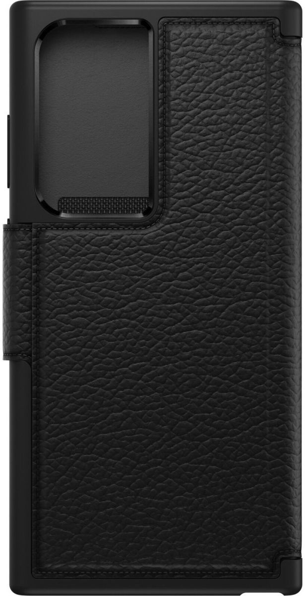 Otterbox Strada Black Leather Wallet Case - For Samsung Galaxy S23 Ultra