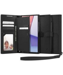 Spigen Wallet S Plus Samsung Galaxy S23 Ultra Hoesje Book Case Zwart